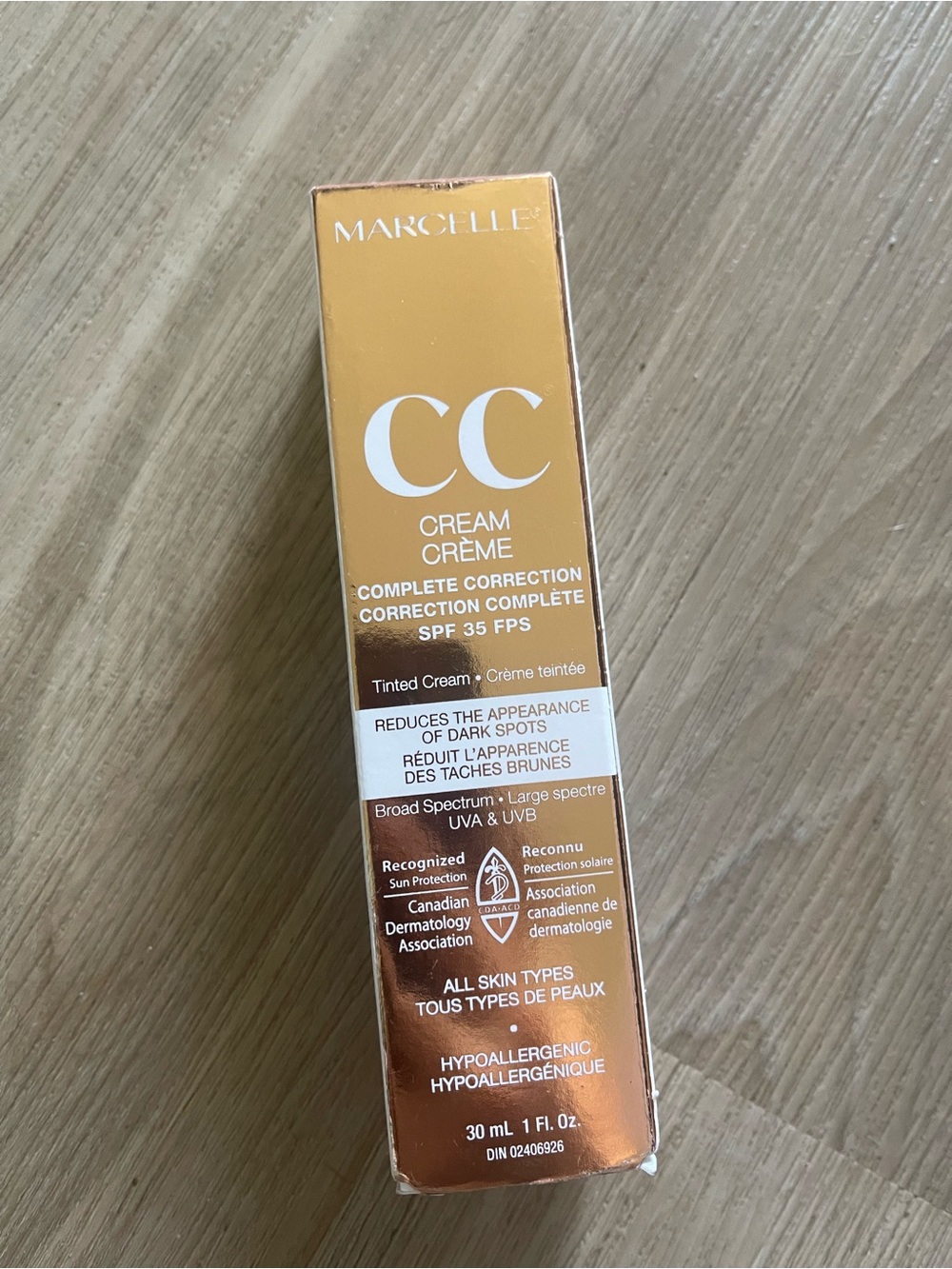 Marcelle CC Cream Complete Correction SPF 35 Tinted Cream- New in Box